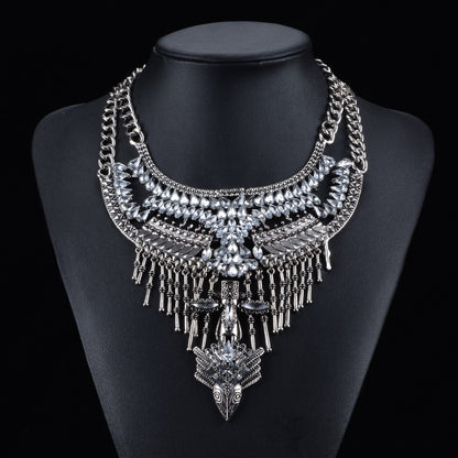 Alloy Diamond Short Necklace