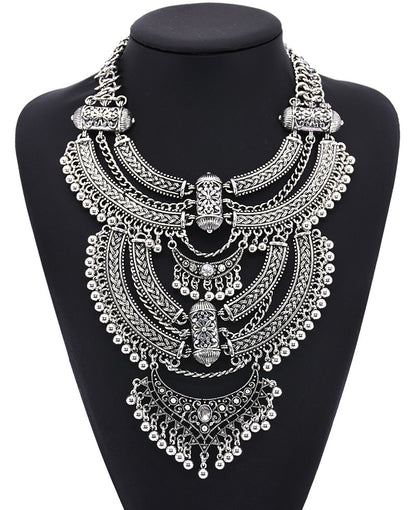 Alloy Diamond Short Necklace