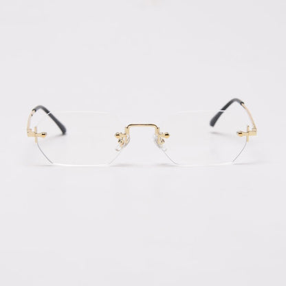 Fashion Polygonal Rimless Sunglasses