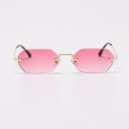 Fashion Polygonal Rimless Sunglasses