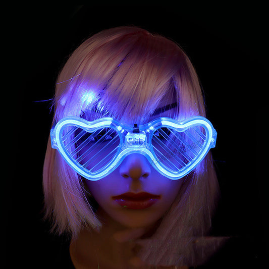 Party Decoration Purple Color Luminous Shutter Shades Glow Glasses