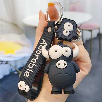 Cute Elephant Keychain Cute Cartoon Cow Car Key Chain