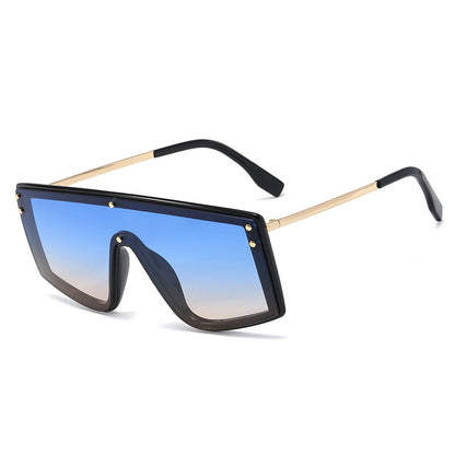 Trendy New Big Frame One-Piece Sunglasses