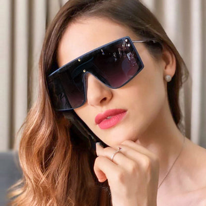 Trendy New Big Frame One-Piece Sunglasses