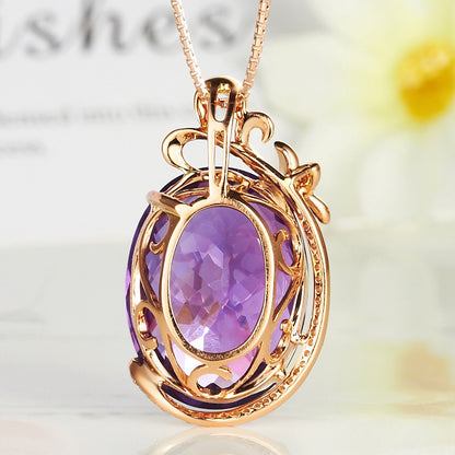 Luxury Carat Synthetic Amethyst Pendant