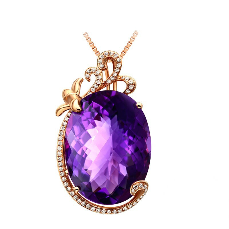 Luxury Carat Synthetic Amethyst Pendant