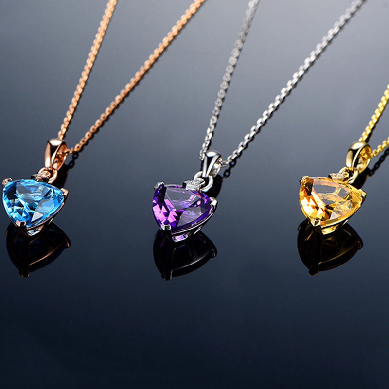 Triangle Topaz Pendant