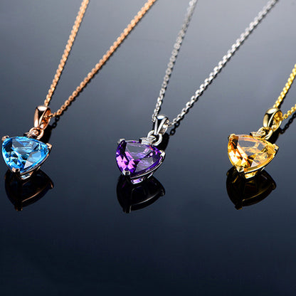 Triangle Topaz Pendant