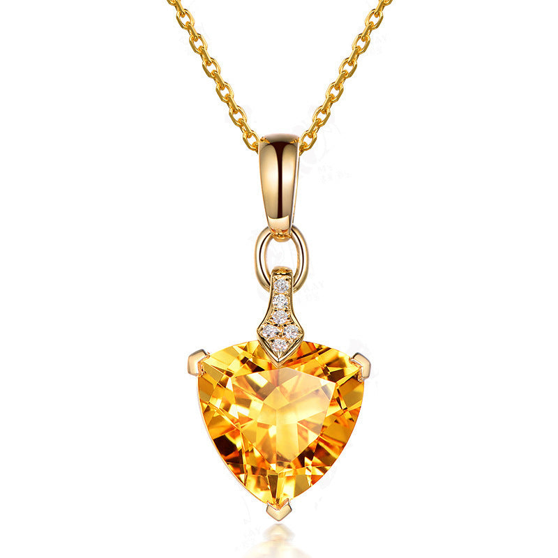 Triangle Topaz Pendant