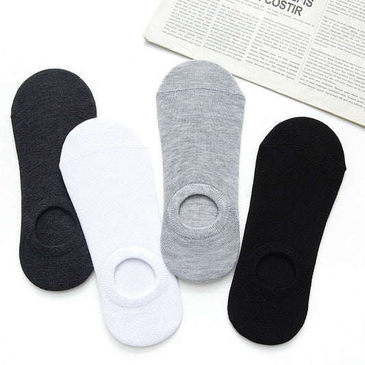 Socks Men And Women Solid Color Boat Socks