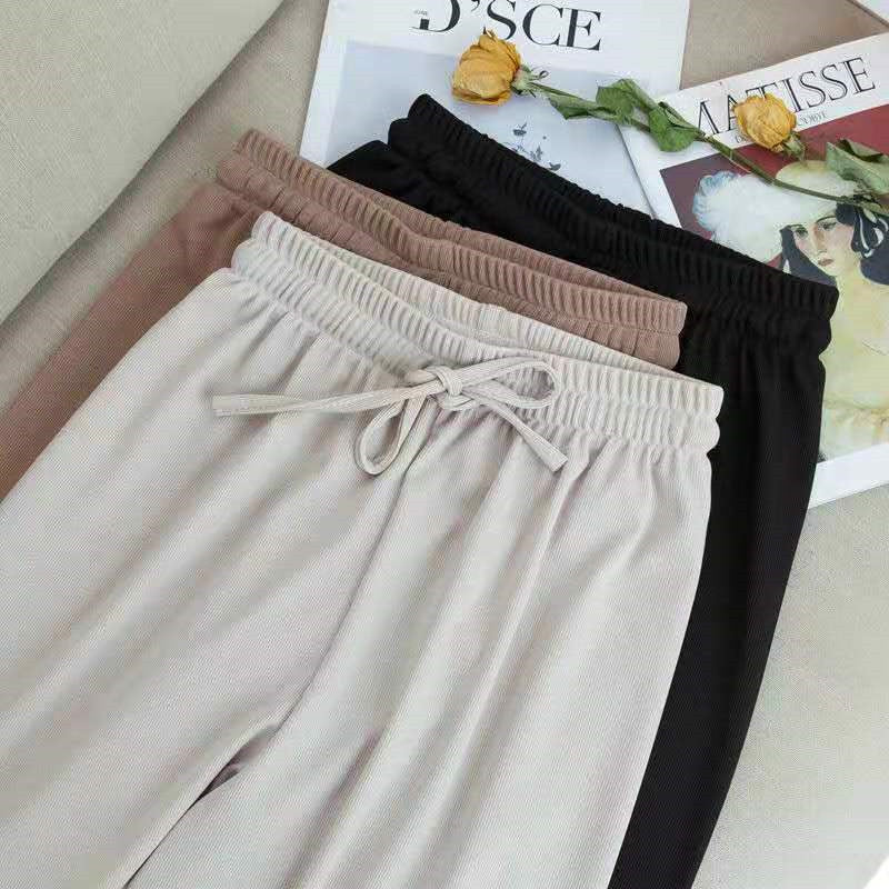 Knit Pants Thin And High-waisted Pants