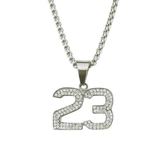 Basketball Legend Number 23 Pendant Necklace