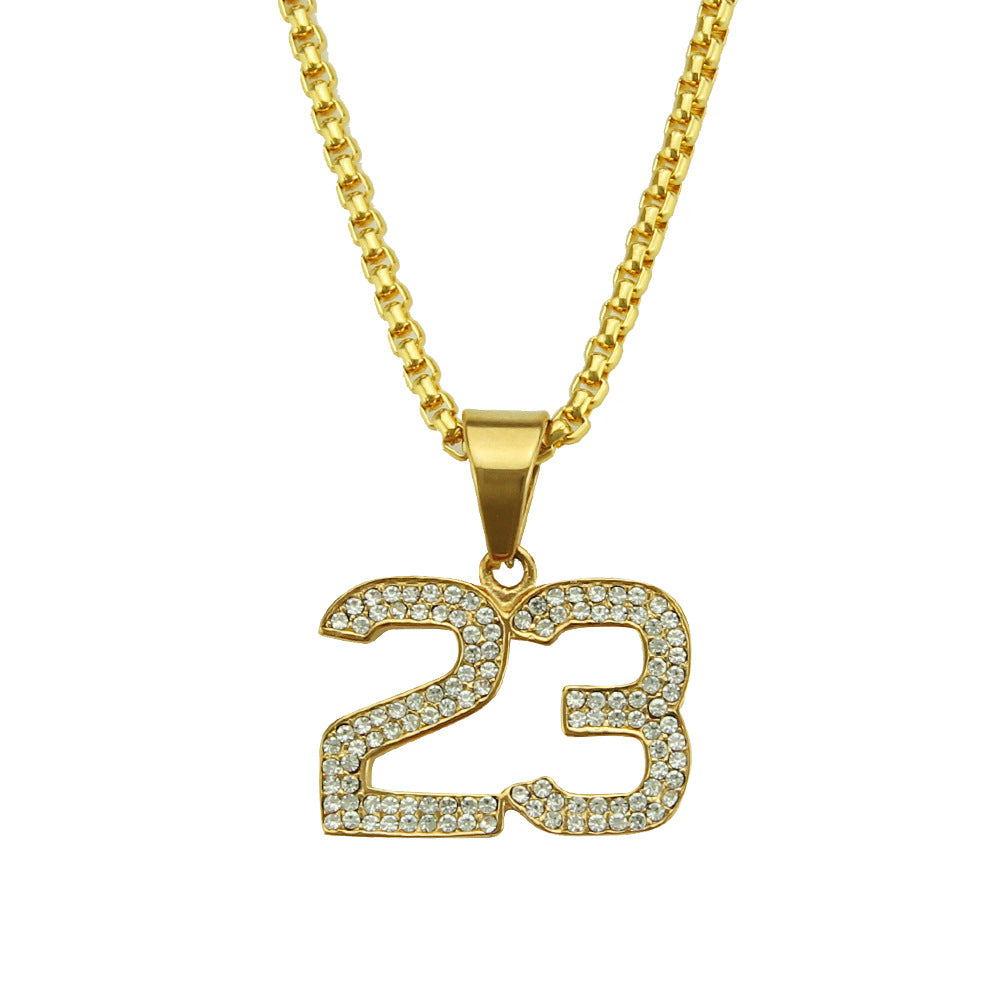 Basketball Legend Number 23 Pendant Necklace