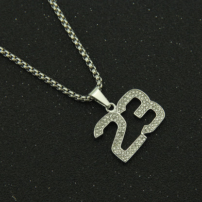 Basketball Legend Number 23 Pendant Necklace