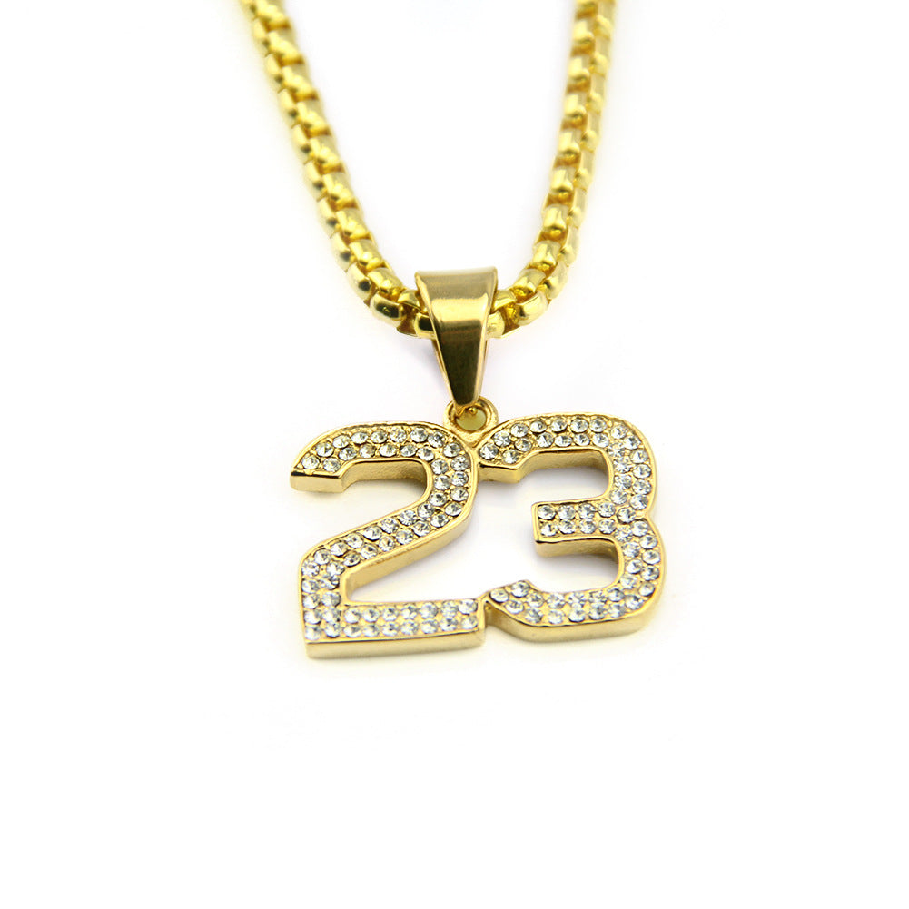 Basketball Legend Number 23 Pendant Necklace