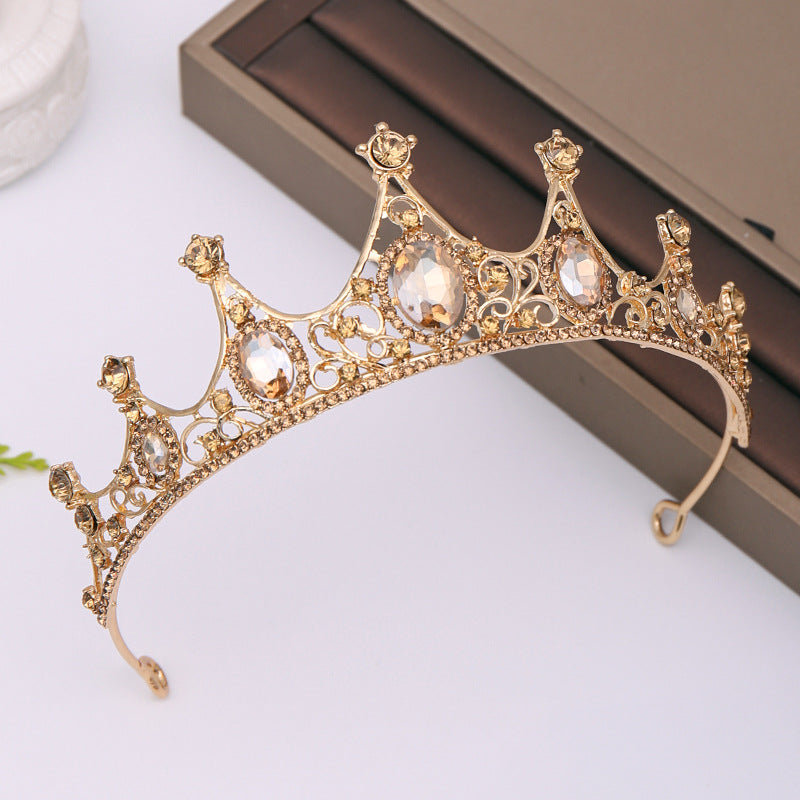 Champagne Rhinestone Crown