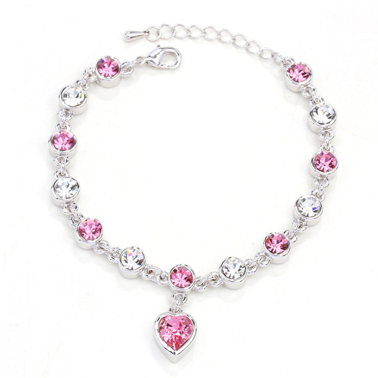 Alloy Peach Heart Love Bracelet