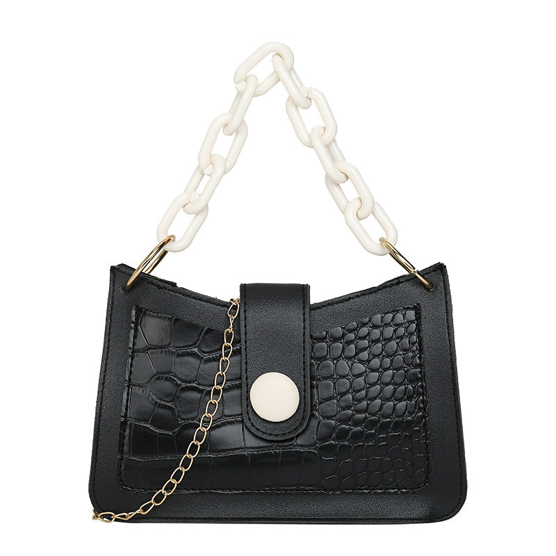 Fashion Stone Pattern Shoulder Handbag