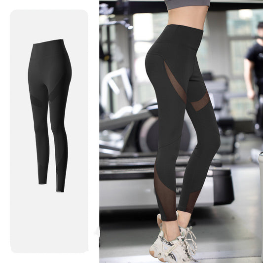 Yoga pants pocket running sports cropped trousers