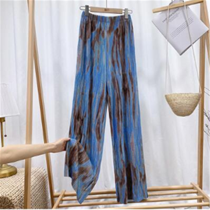 Wide Leg Pants Ink Dyed Pleated Toothpick Pants