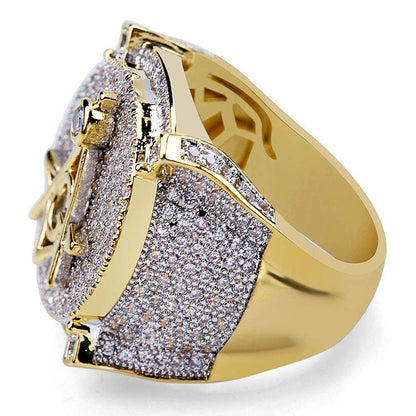 Gold Ring Zircon Men's Ring