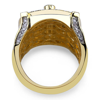 Gold Ring Zircon Men's Ring