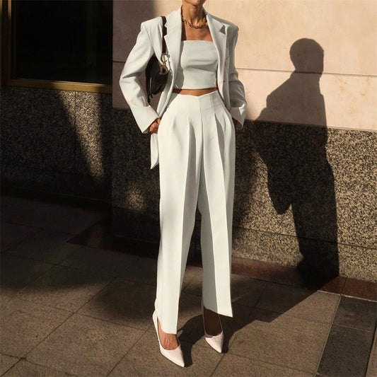 Beautiful Cigarette Tube Pleated Elastic Casual Pants Suit Trousers