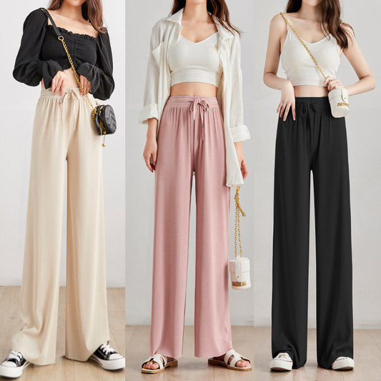 Ice Silk Wide-leg Slimming Casual Pants