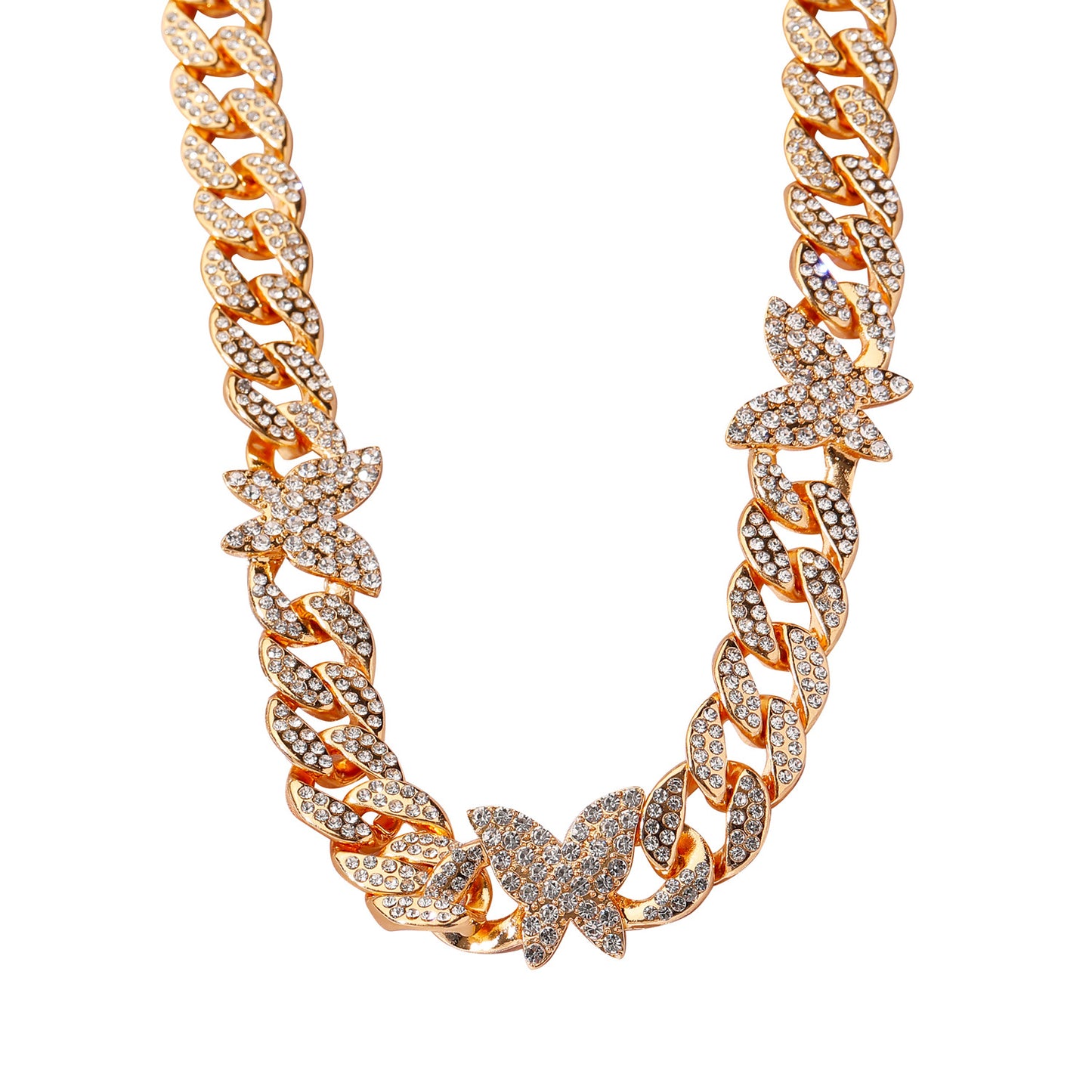 Retro Temperament Full Diamond Adjustable Necklace