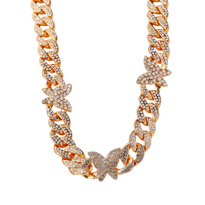 Retro Temperament Full Diamond Adjustable Necklace