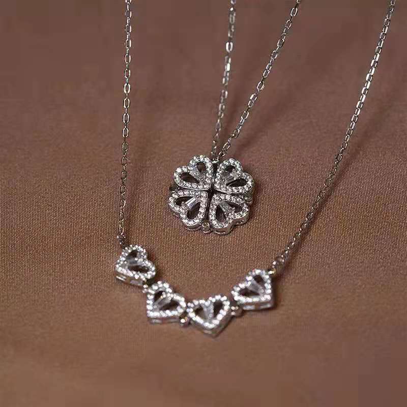 Four-leaf Clover Double-wear Necklace