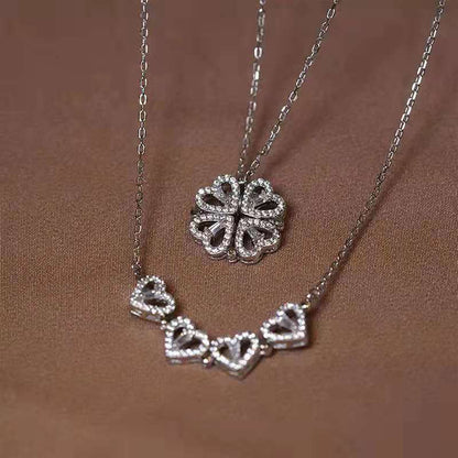 Four-leaf Clover Double-wear Necklace