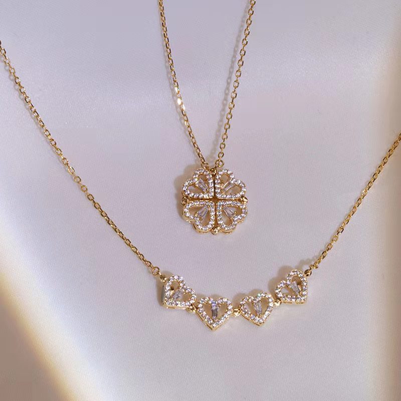 Four-leaf Clover Double-wear Necklace