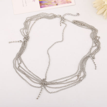 Multi-Layer Tassel Diamond Hair Head Chain