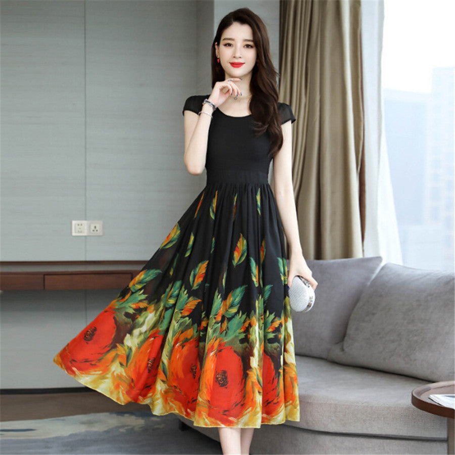 Loose Slim Long Fashion Dress A-line Skirt