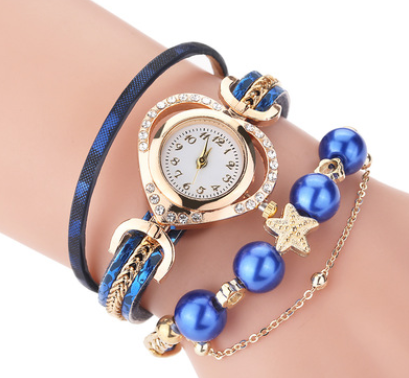 Circle Pearl Bracelet Watch