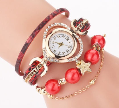 Circle Pearl Bracelet Watch