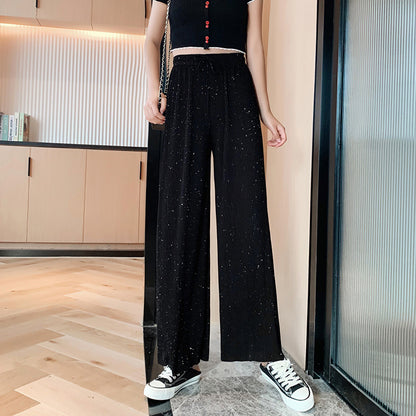 Chiffon trousers straight starry pants