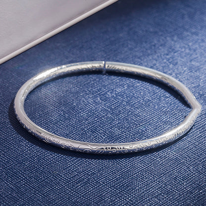 Simple Fashion Solid Silver Bracelet