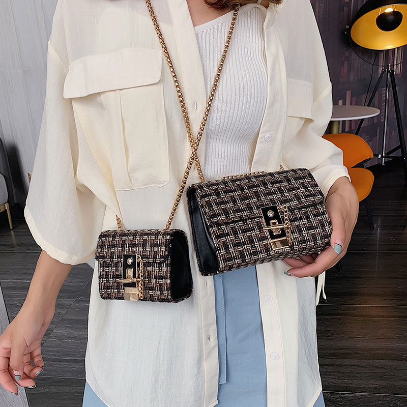 chain casual small square bag