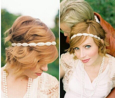 handmade crystal chaton bride hair band