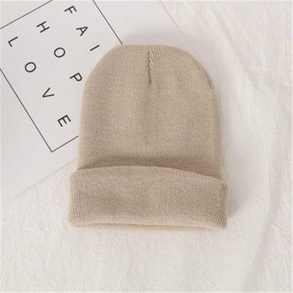 Knitted wool hat autumn and winter