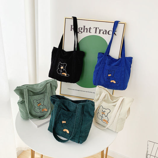 Female Cartoon Embroidered Shoulder Bag Japanese Series