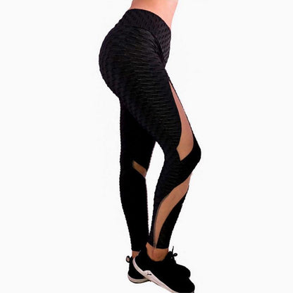 Mesh bubble sports Leggings