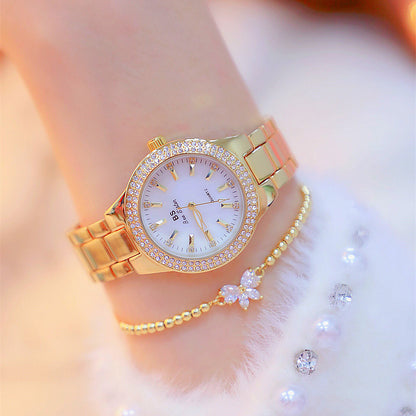 High-end linked full diamond watch