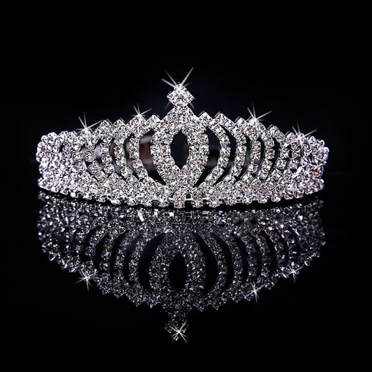 bride wedding dinner Rhinestone Hair crown