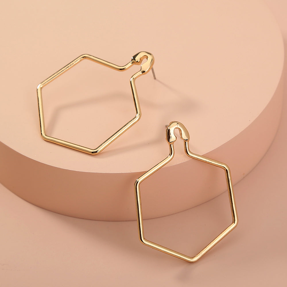 Simple diamond pin earrings