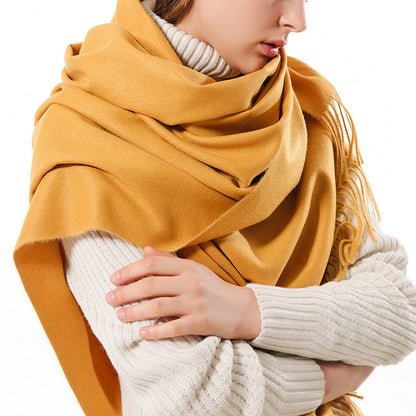 wool scarf thick solid scarf