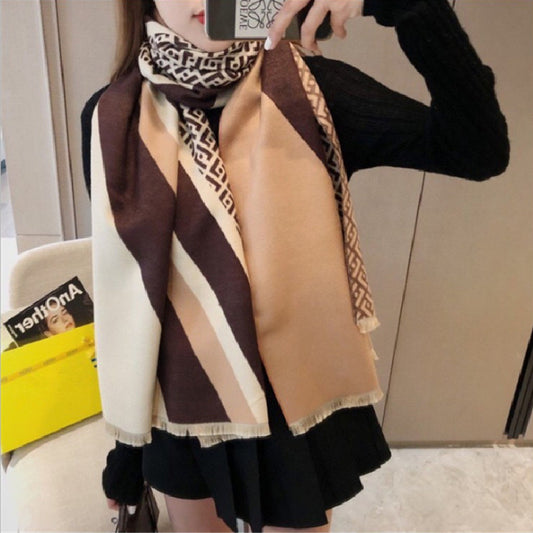 Autumn And Winter Versatile Shawl Cashmere Scarf