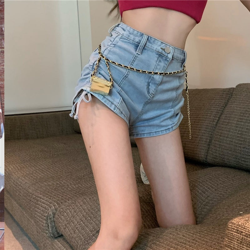 High Waist Hot Girl Denim Shorts